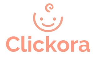 pastel logo design with baby face icon