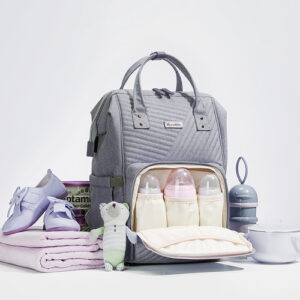 modern quilted diaper bag backpack