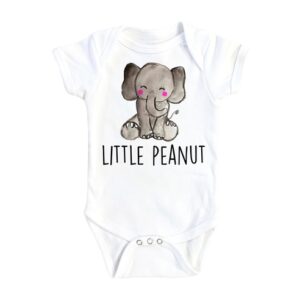 elephant peanut baby boy girl clothes infant bodysuit funny cute